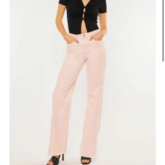 KanCan Ultra High Rise 90's Pink Flare (KC7444PK) SIZE 5/26 - Picture 6 of 8